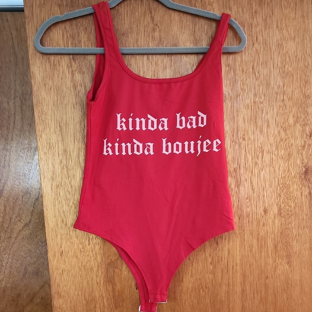 Fashion Nova Red Bodysuit One Piece